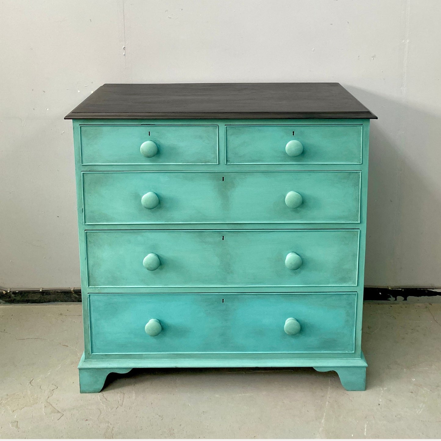 A Beautiful Hand Painted Mahogany Chest of Drawers
