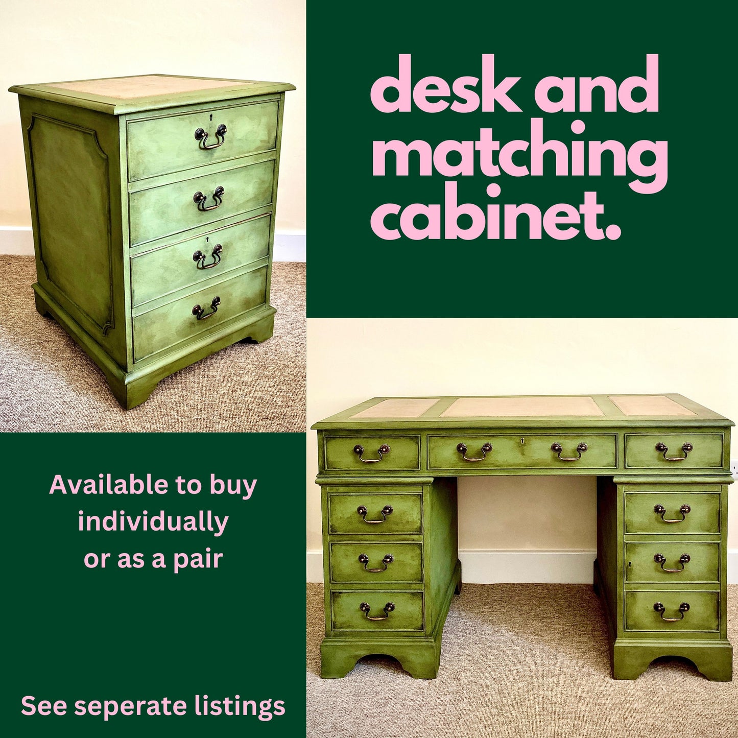 Hand Painted Filing Cabinet