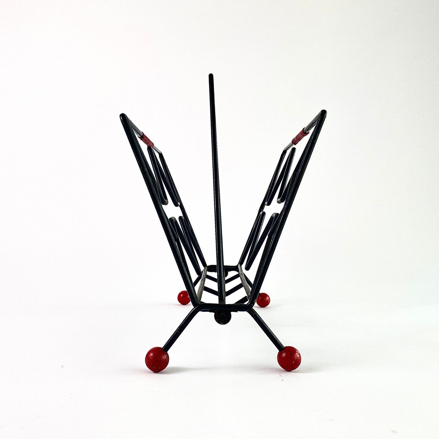 Retro Eames Inspired Atom Spheres Design Magazine / Record Rack