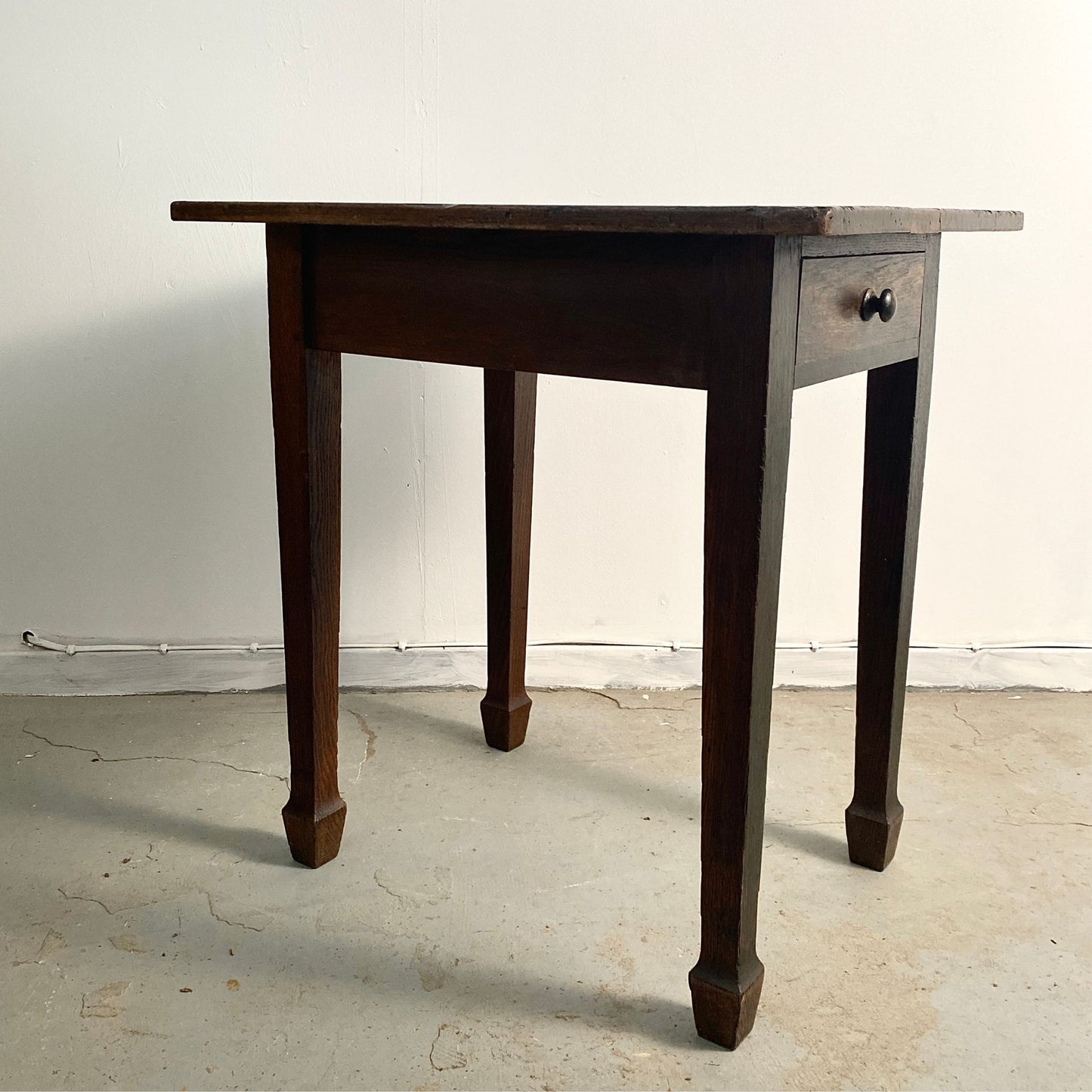 Victorian Oak Farmhouse Occasional Table