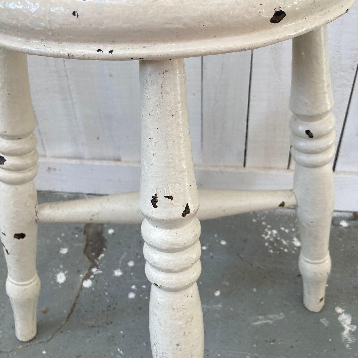 Vintage Round Wooden Stool