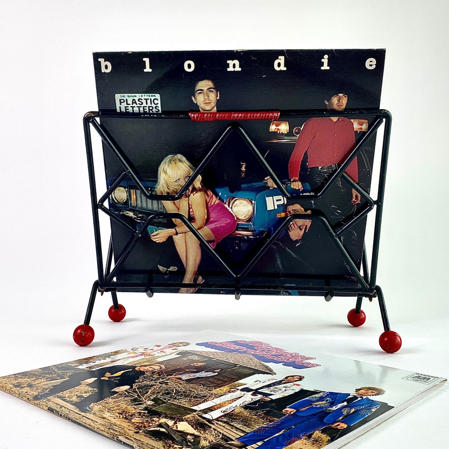Retro Eames Inspired Atom Spheres Design Magazine / Record Rack