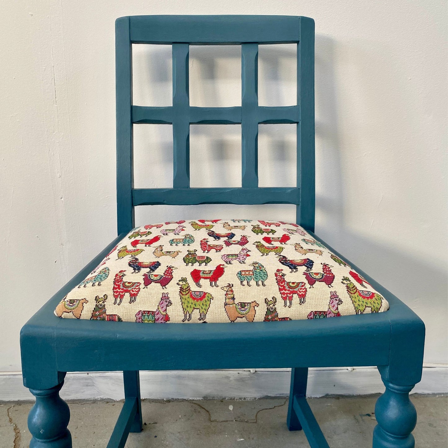 Four Painted Oak Dining Chairs