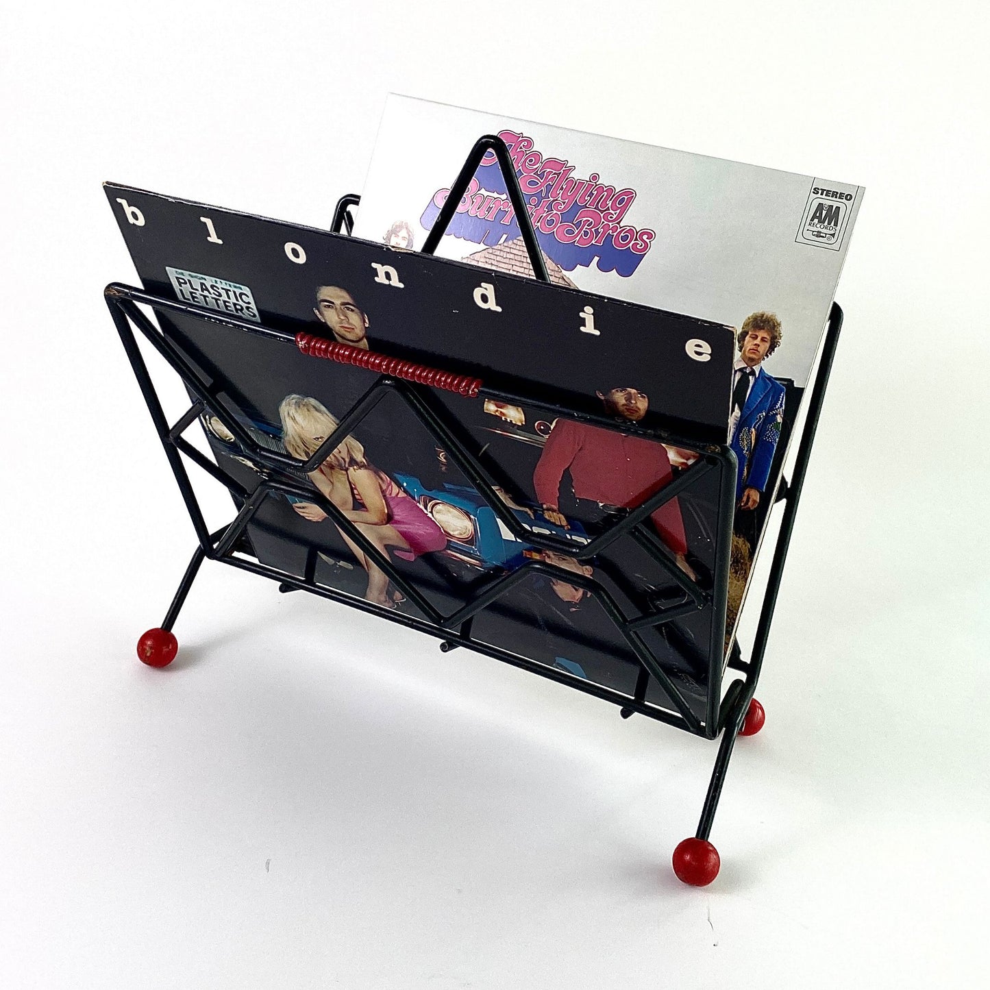 Retro Eames Inspired Atom Spheres Design Magazine / Record Rack