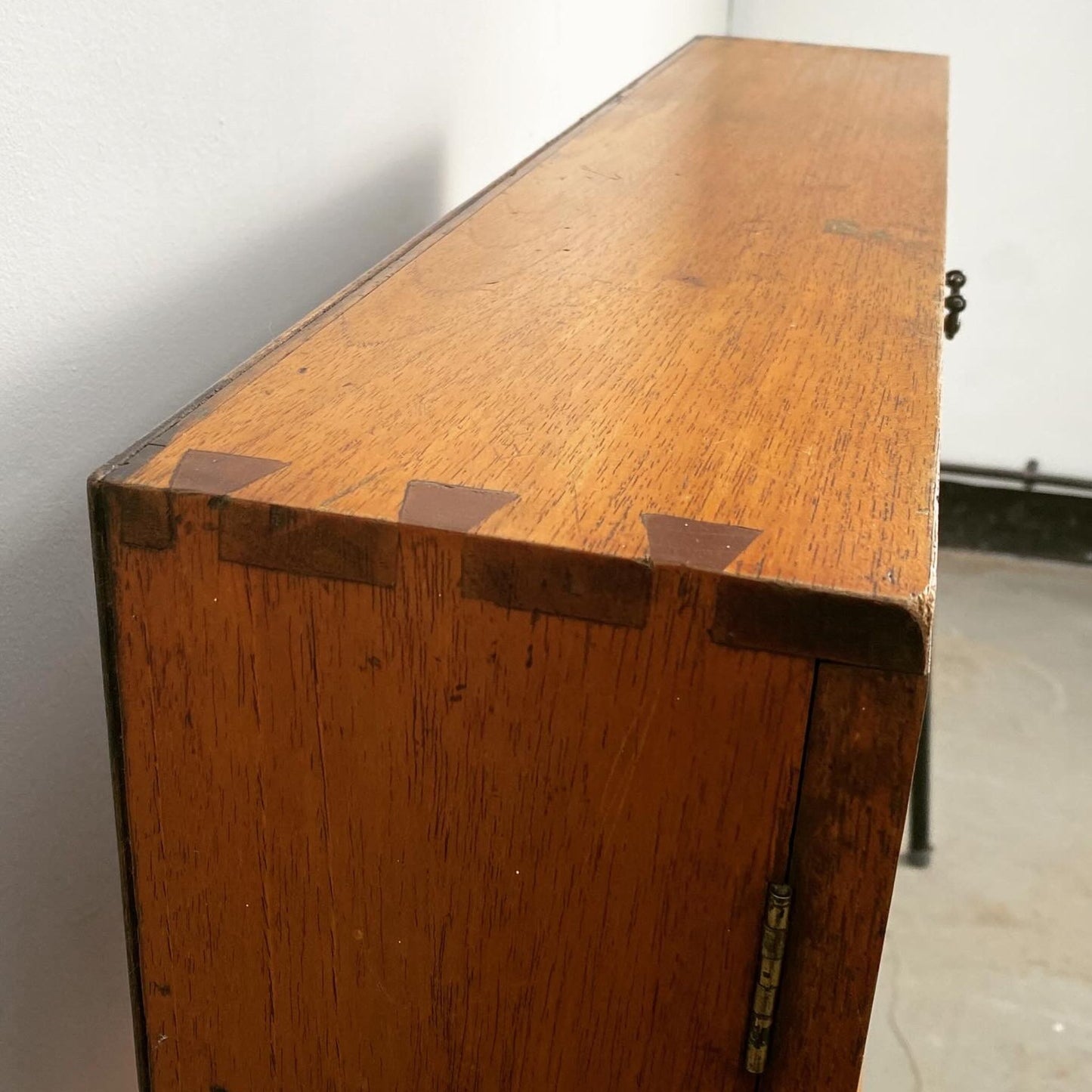 Arts & Crafts Oak Cabinet with Bevelled Mirrors