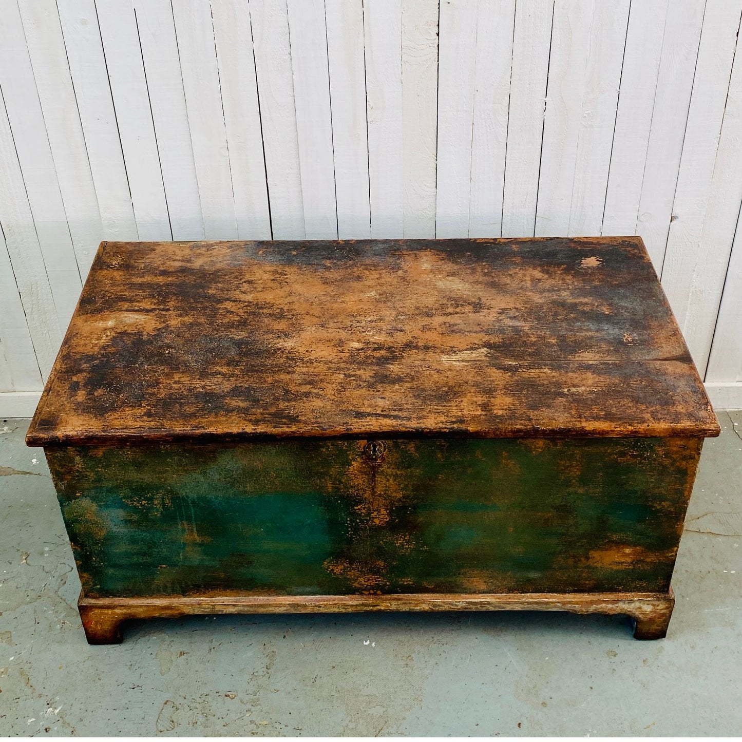 Antique Painted Blanket Box