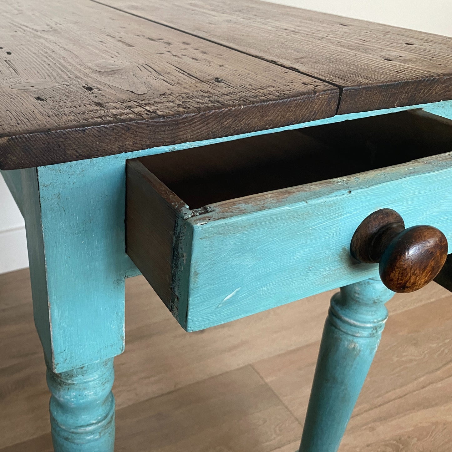 Painted Rustic Pine Table