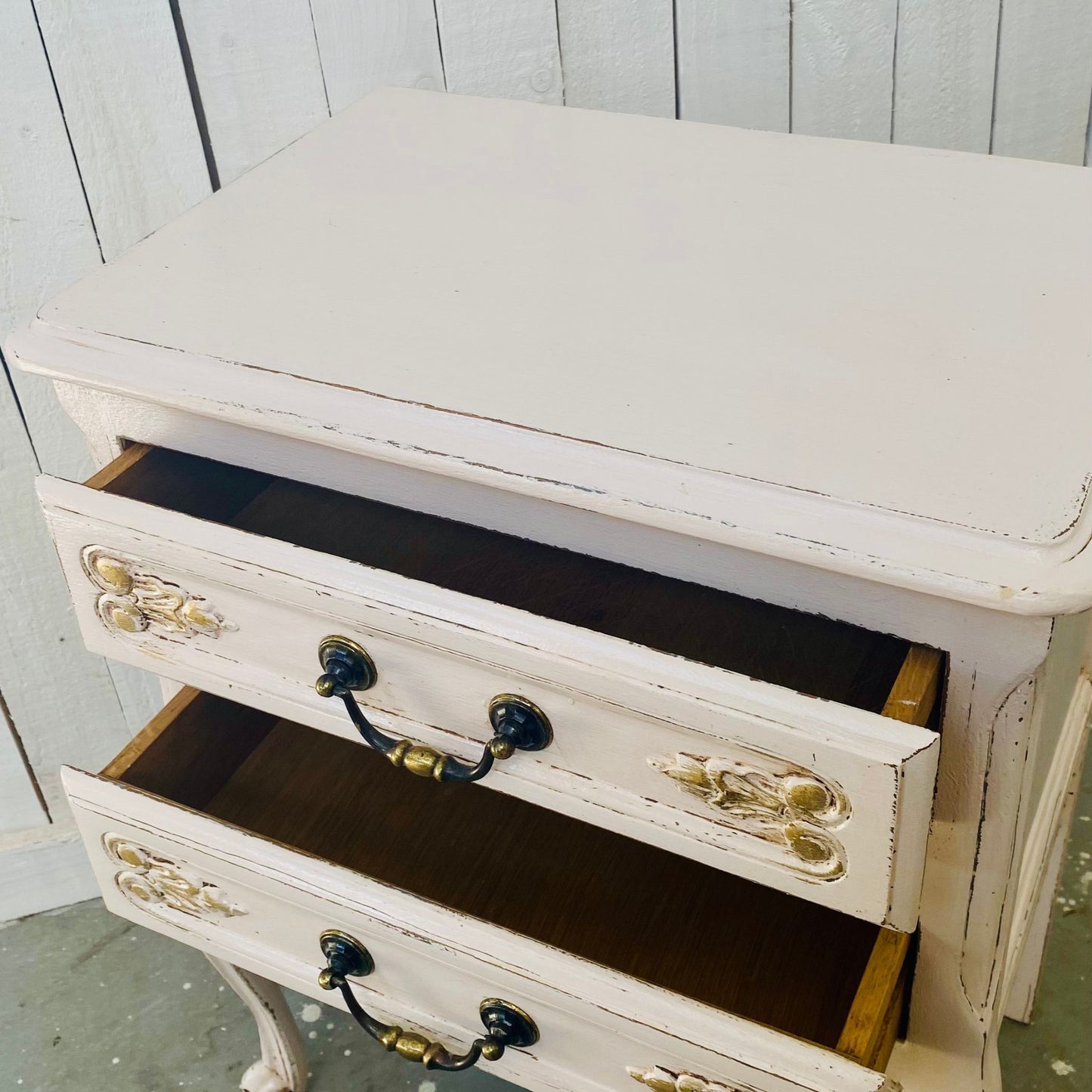 Vintage French Oak Bedside Drawers