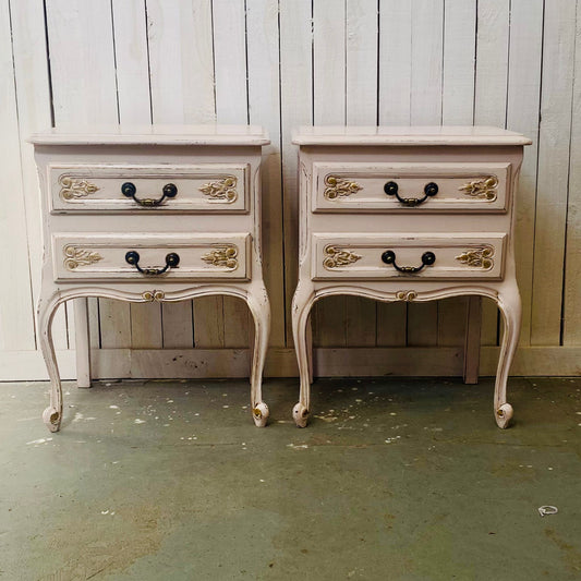Vintage French Oak Bedside Drawers