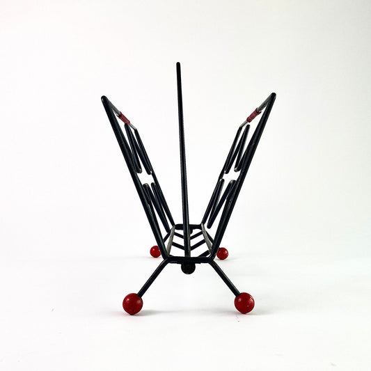Retro Eames Inspired Atom Spheres Design Magazine / Record Rack
