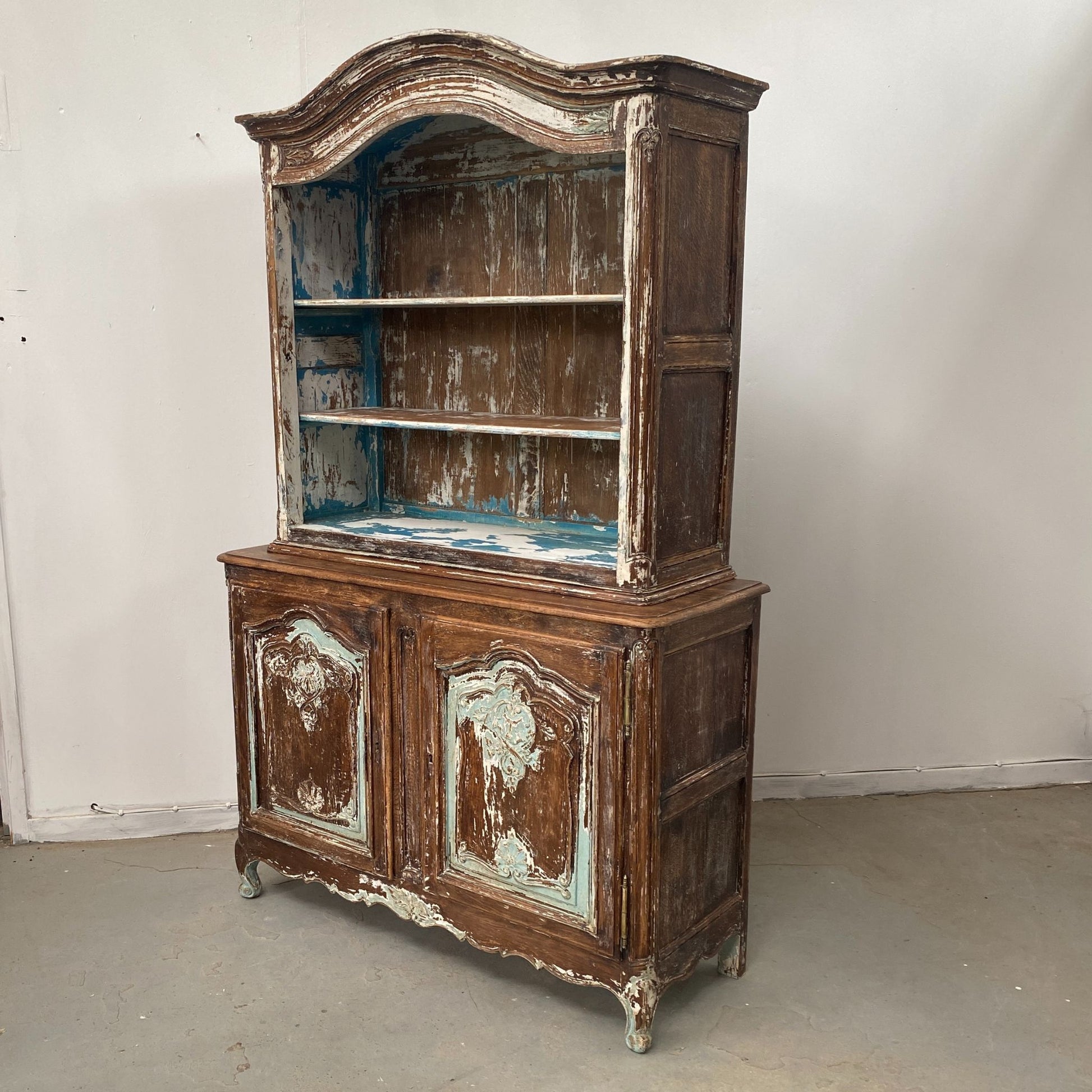 Stripped Oak Dresser with an aged patina in the style of a French Library