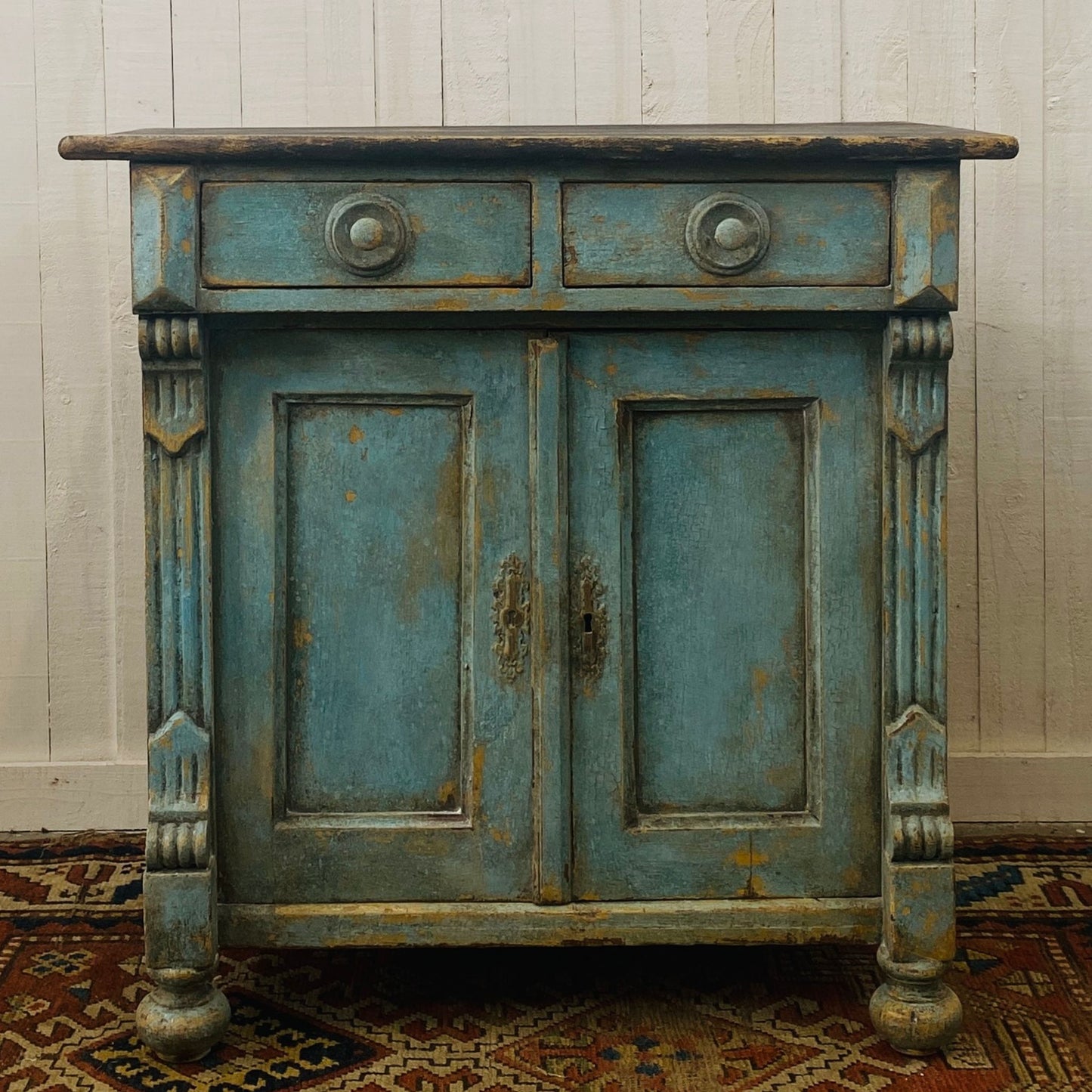 Antique Painted Gustavian Cupboard