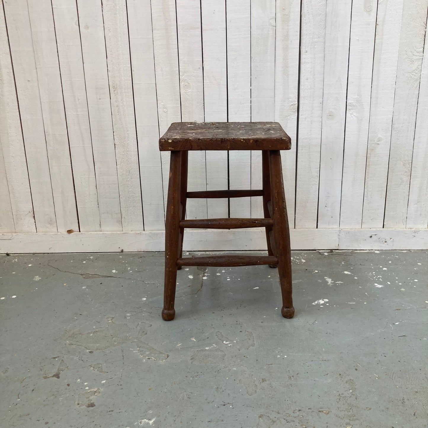 Vintage Square Wooden Stool