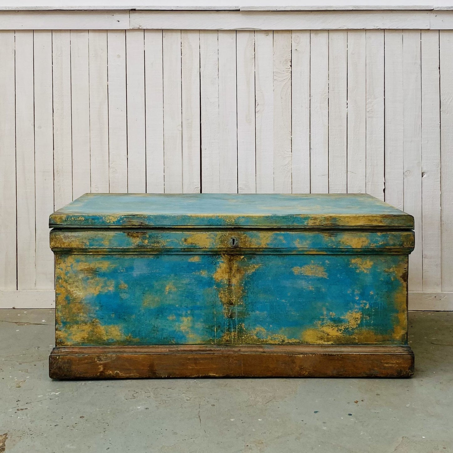 Painted Antique Blanket Box