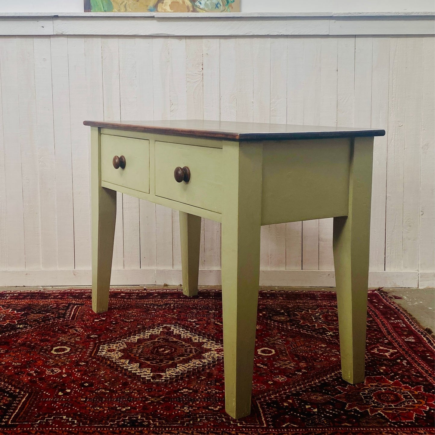 Beautiful Painted Vintage Dairy Table