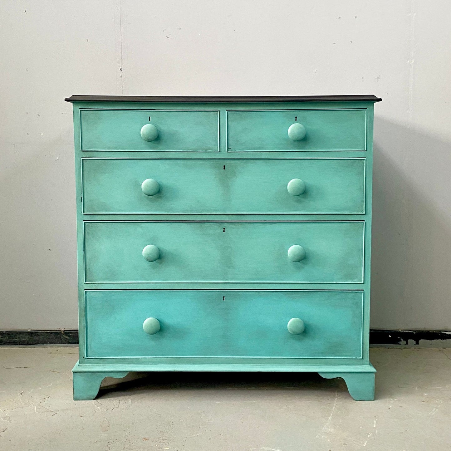 A Beautiful Hand Painted Mahogany Chest of Drawers