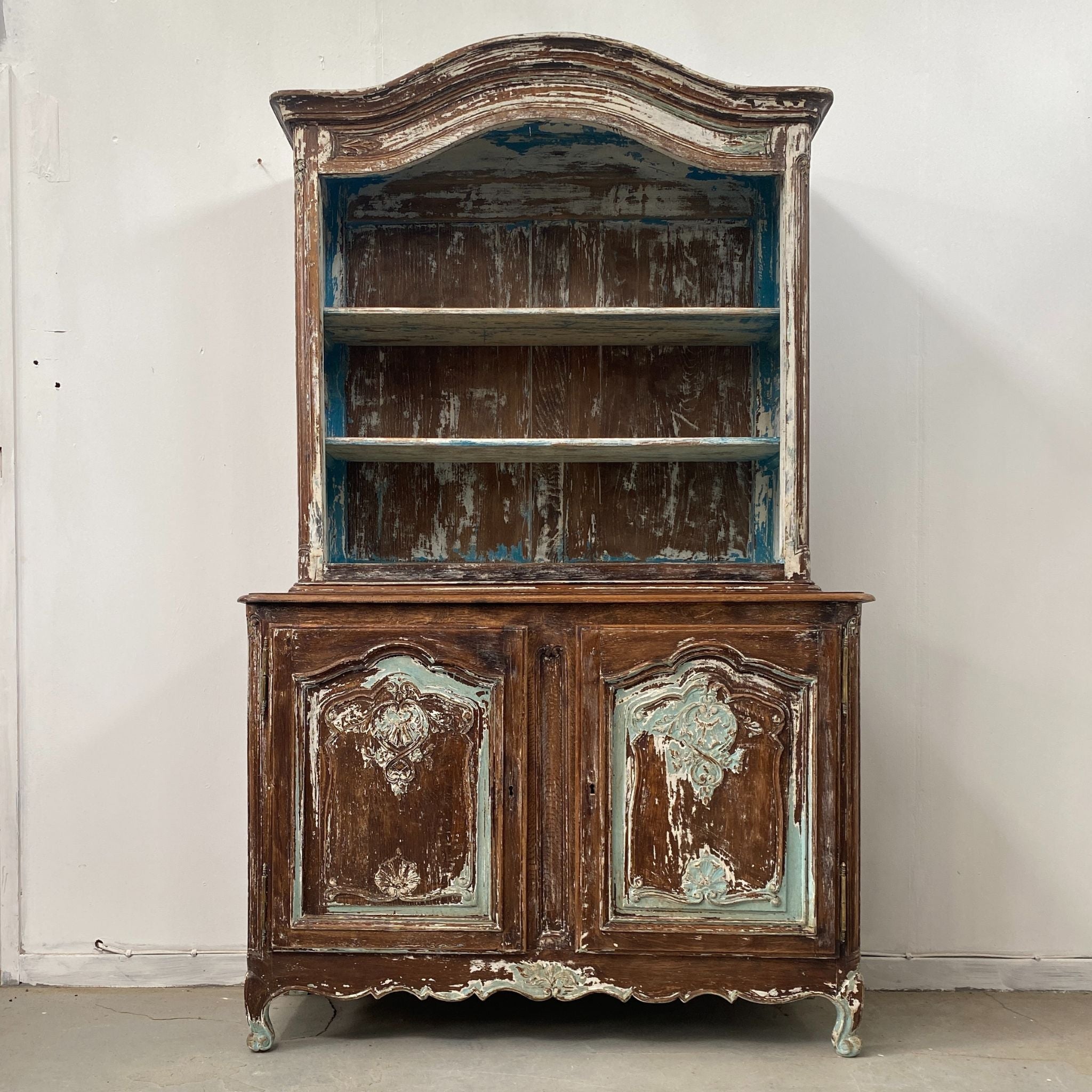 Stripped Oak Dresser with an aged patina in the style of a French Library