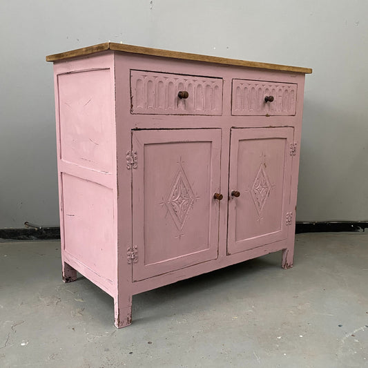 A 1930s Solid Wood Cabinet with Drawers
