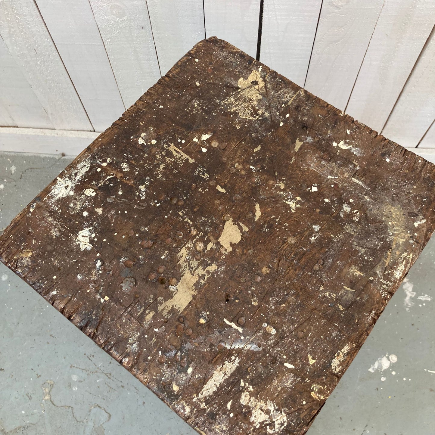 Vintage Square Wooden Stool