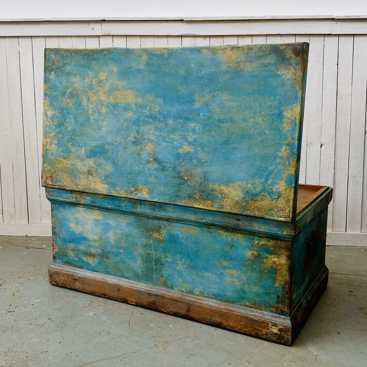 Painted Antique Blanket Box