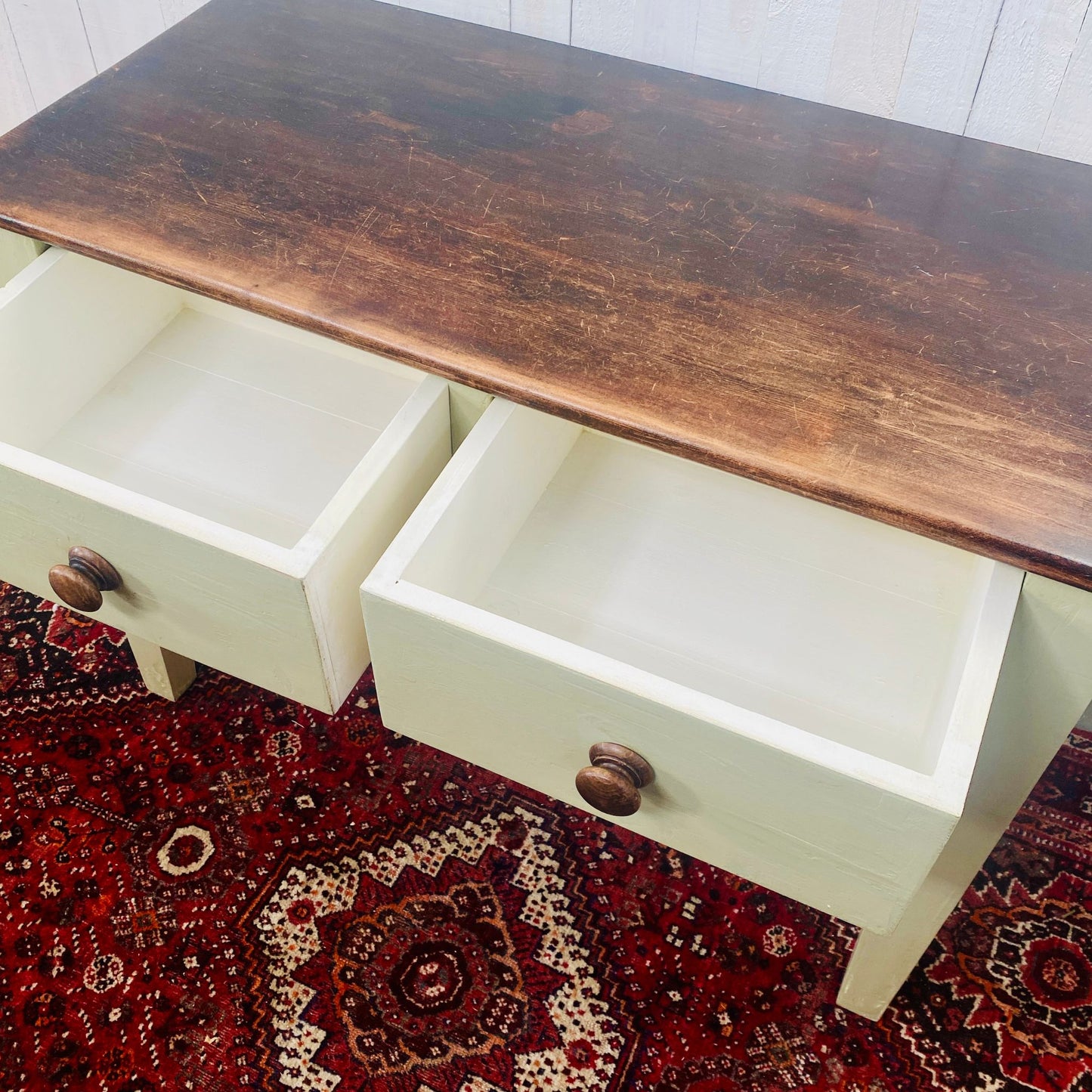 Beautiful Painted Vintage Dairy Table