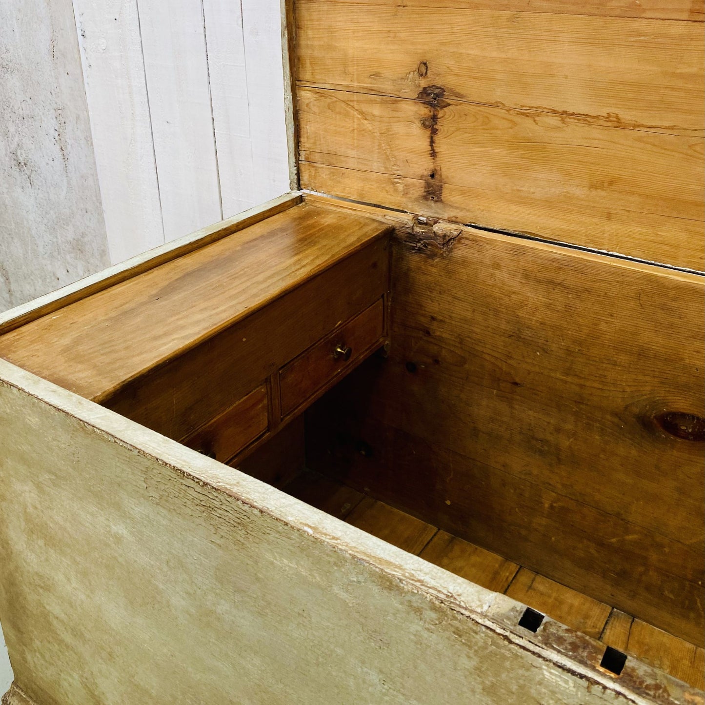 Antique Painted Blanket Box
