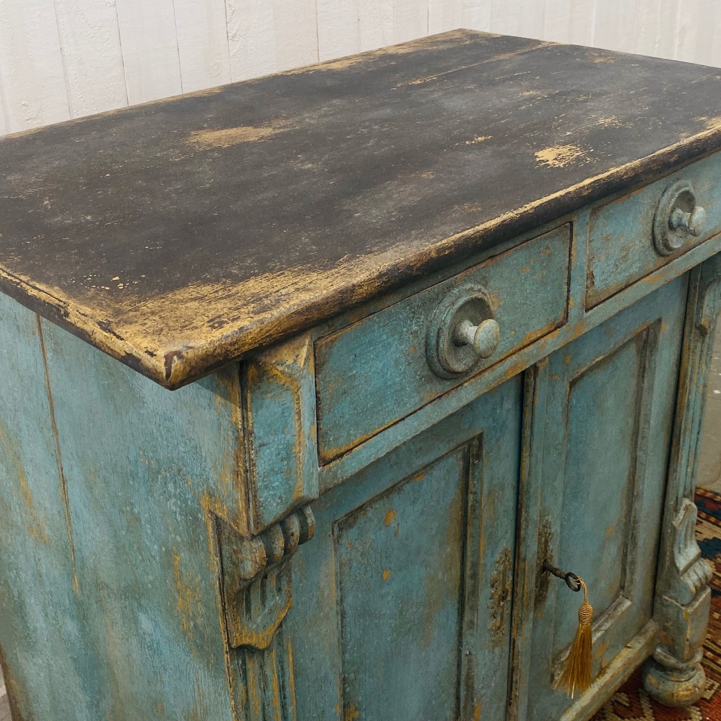 Antique Painted Gustavian Cupboard