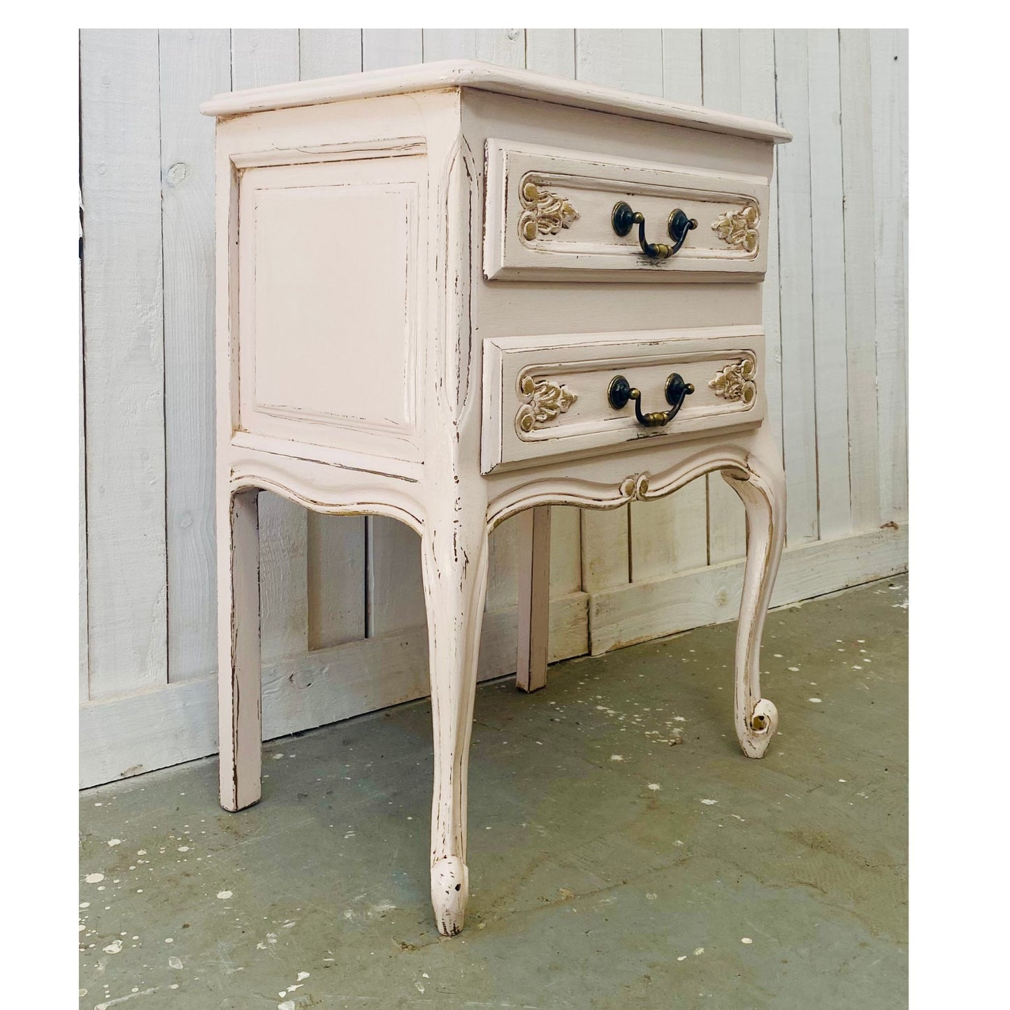 Vintage French Oak Bedside Drawers