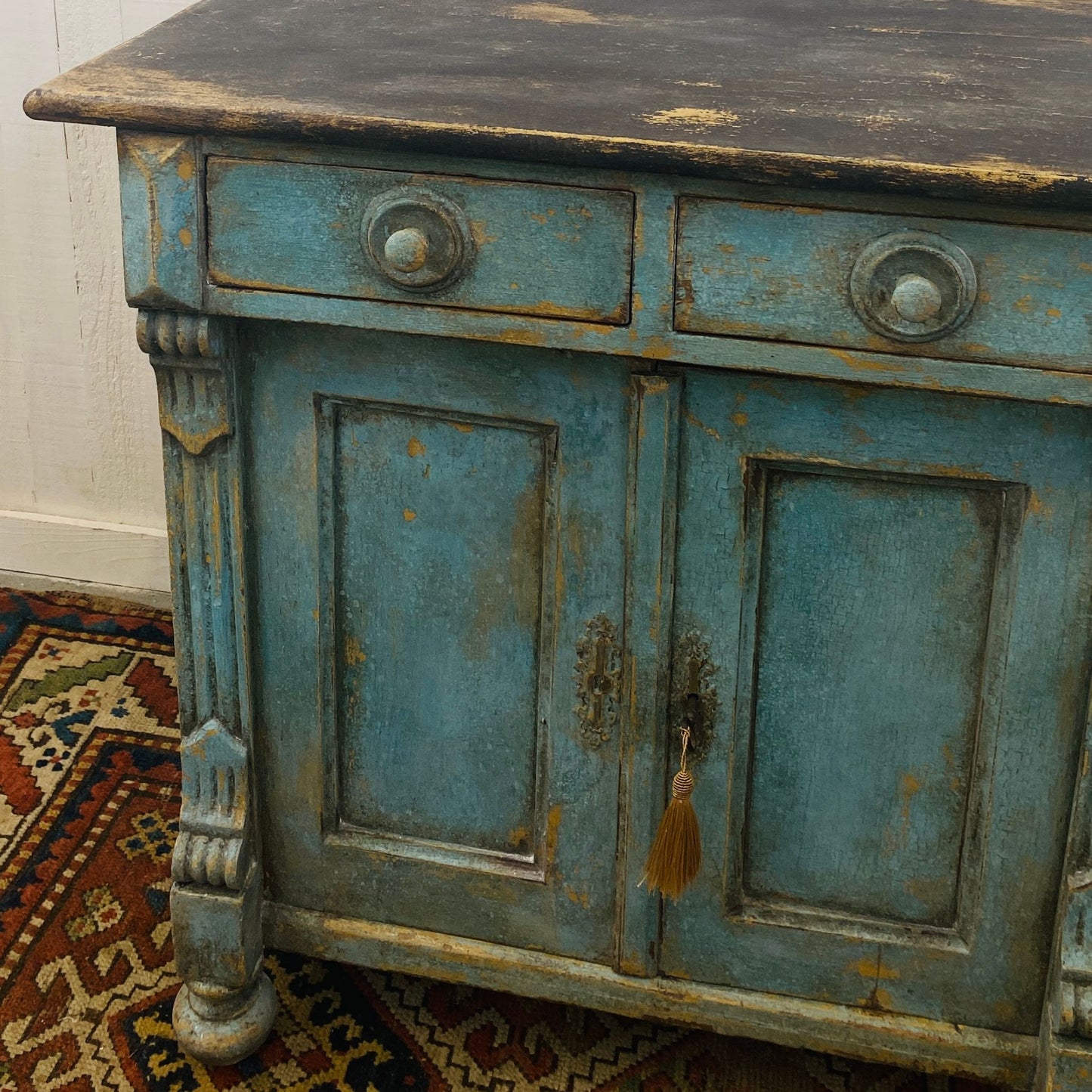 Antique Painted Gustavian Cupboard