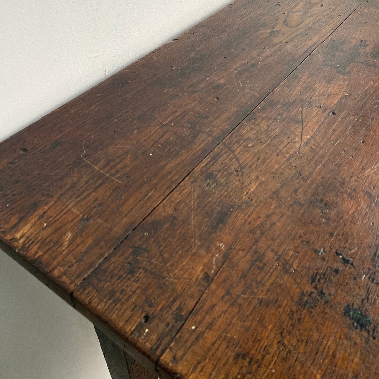 Victorian Oak Farmhouse Occasional Table