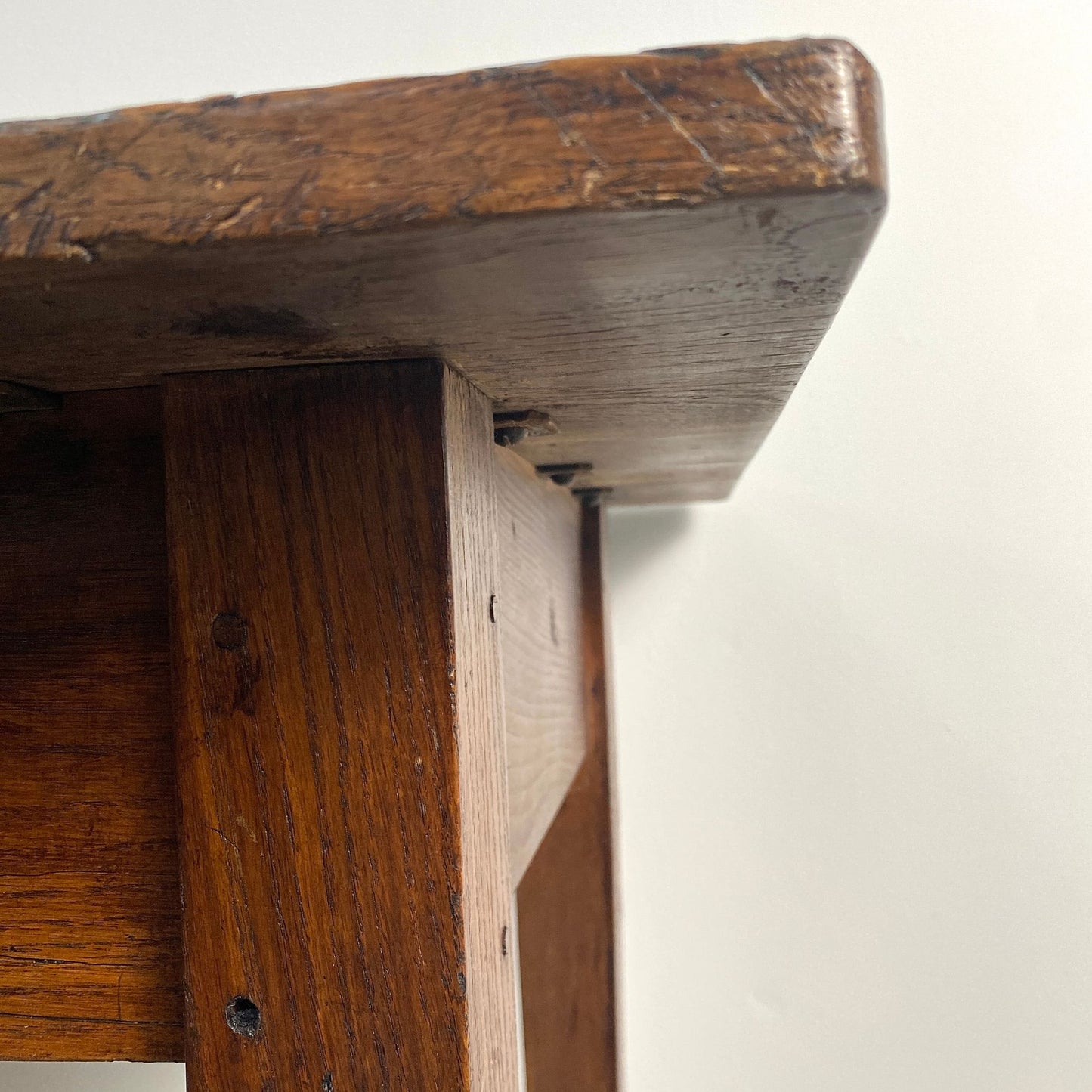 Victorian Oak Farmhouse Occasional Table