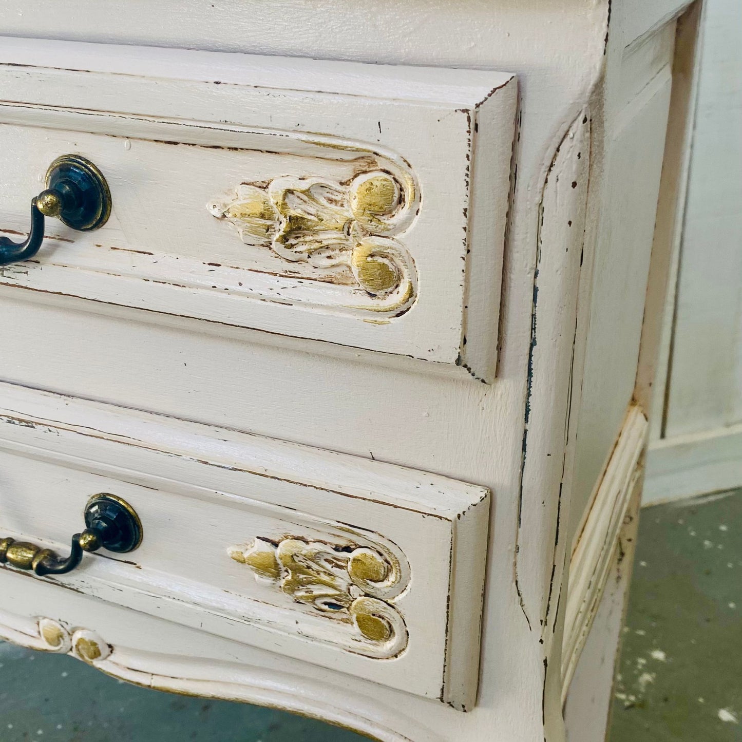 Vintage French Oak Bedside Drawers