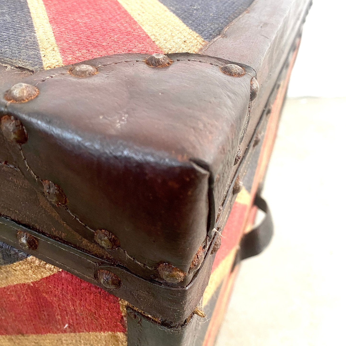 Pair of Vintage Hand Painted Union Jack Trunks