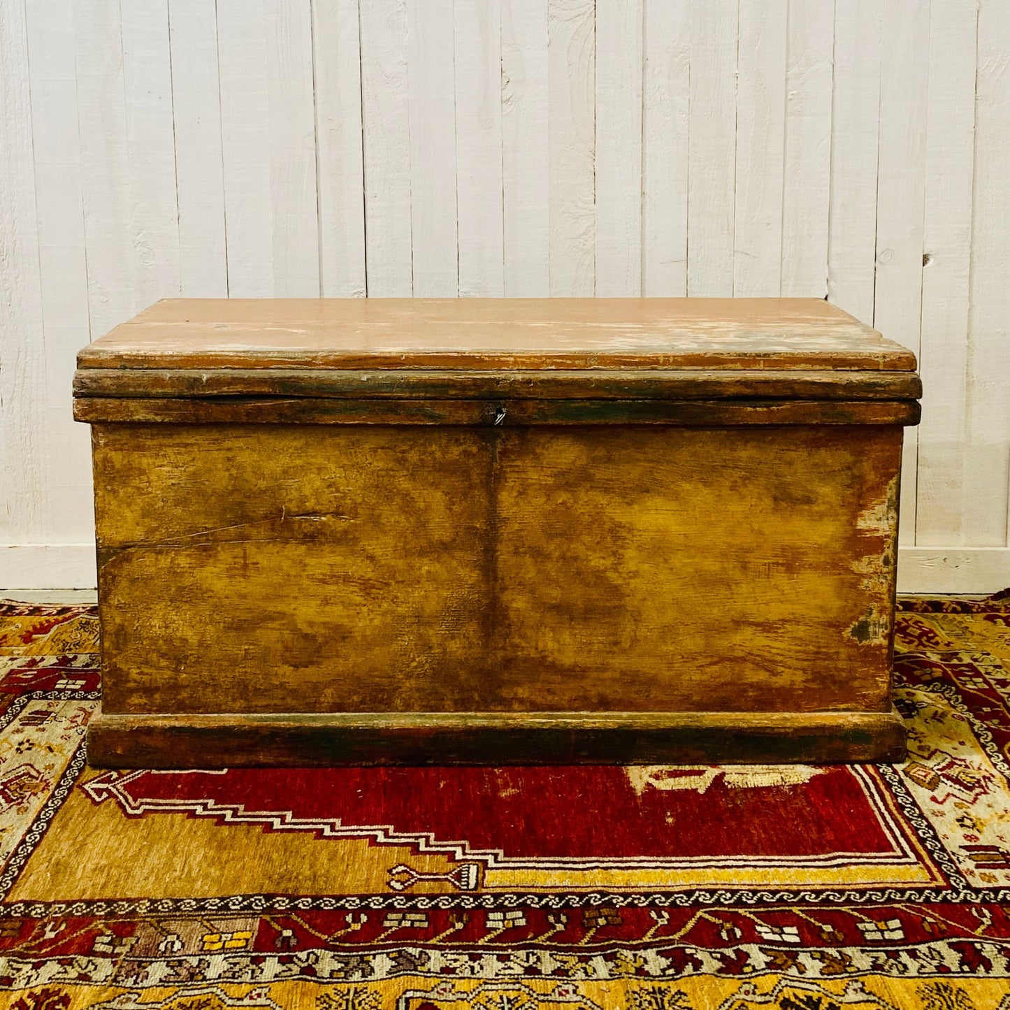 Antique Painted Blanket Box