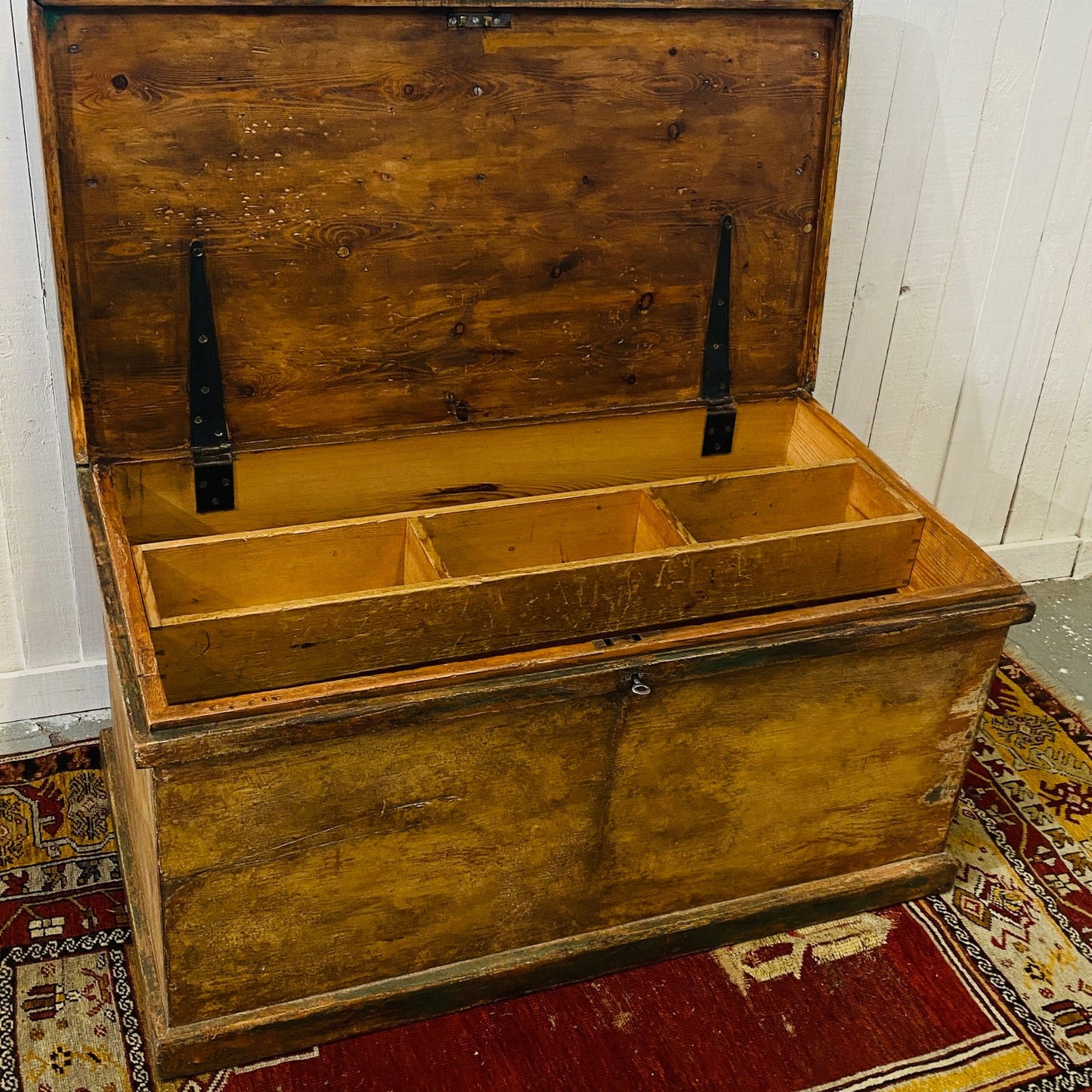 Antique Painted Blanket Box