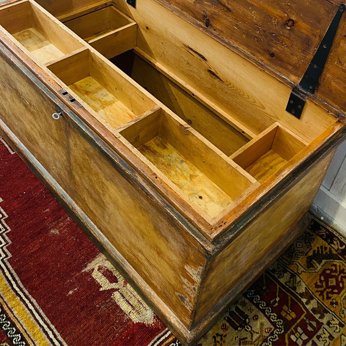 Antique Painted Blanket Box