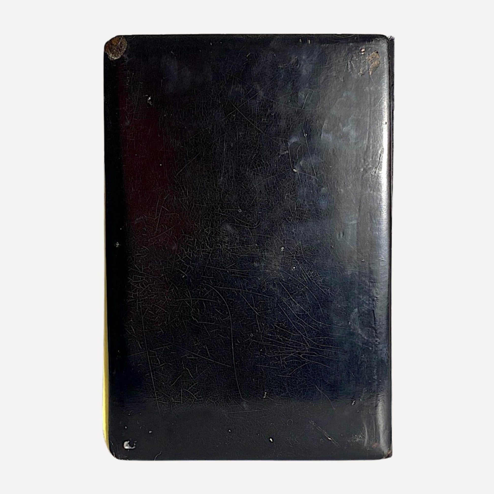 Hand painted flowers on a black Victorian folder with inlayed mother of pearl, 23cm by 18cm, for sale