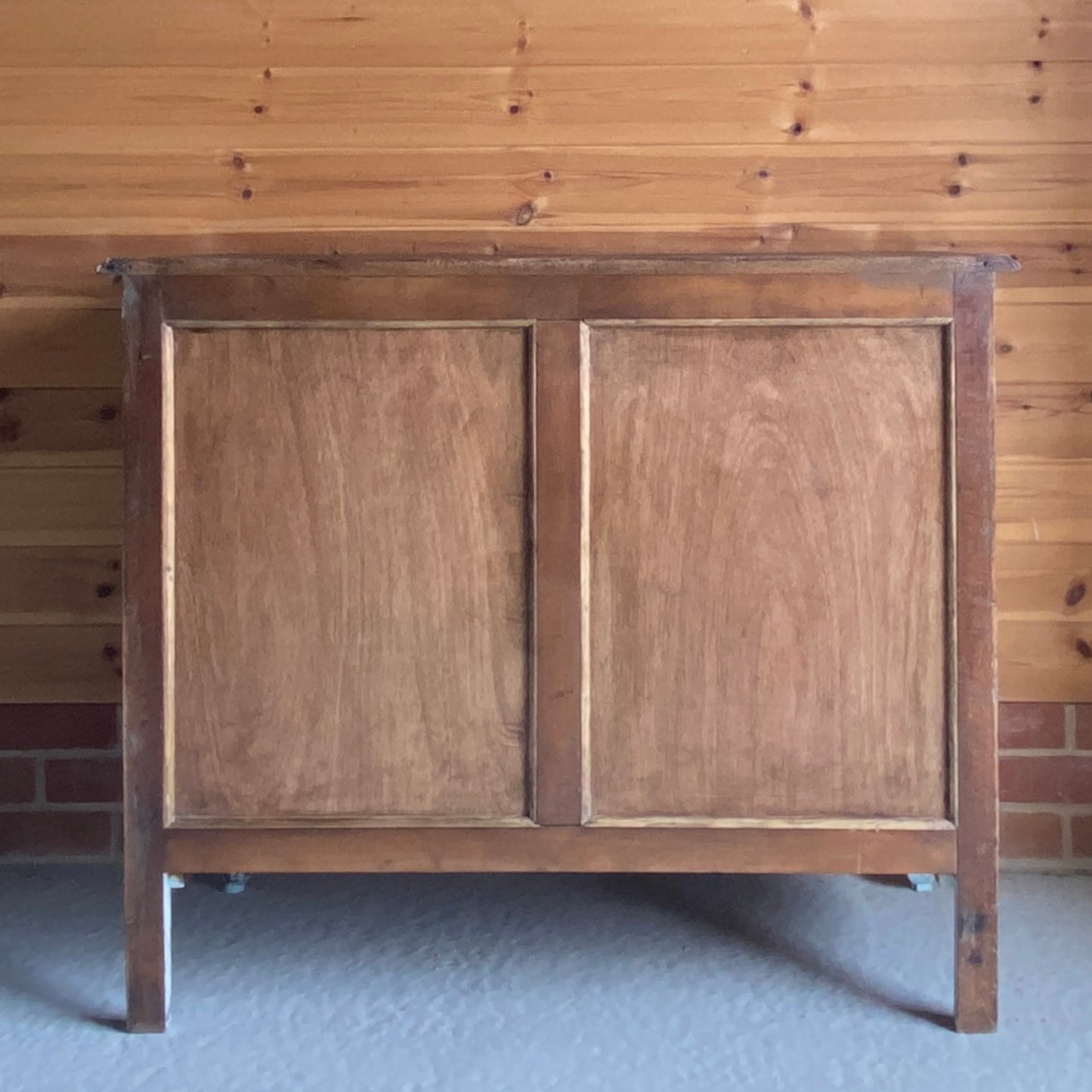 Painted French Oak Commode Style Louis XV chest of drawers with antique patina