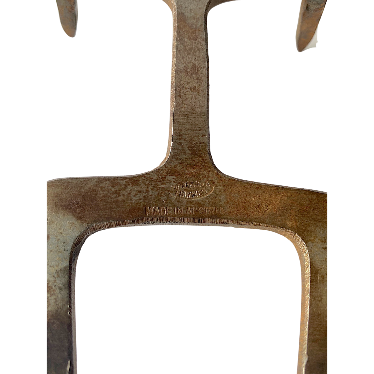 Pair of Vintage Mountaineering Crampons, heavy metal with makers mark