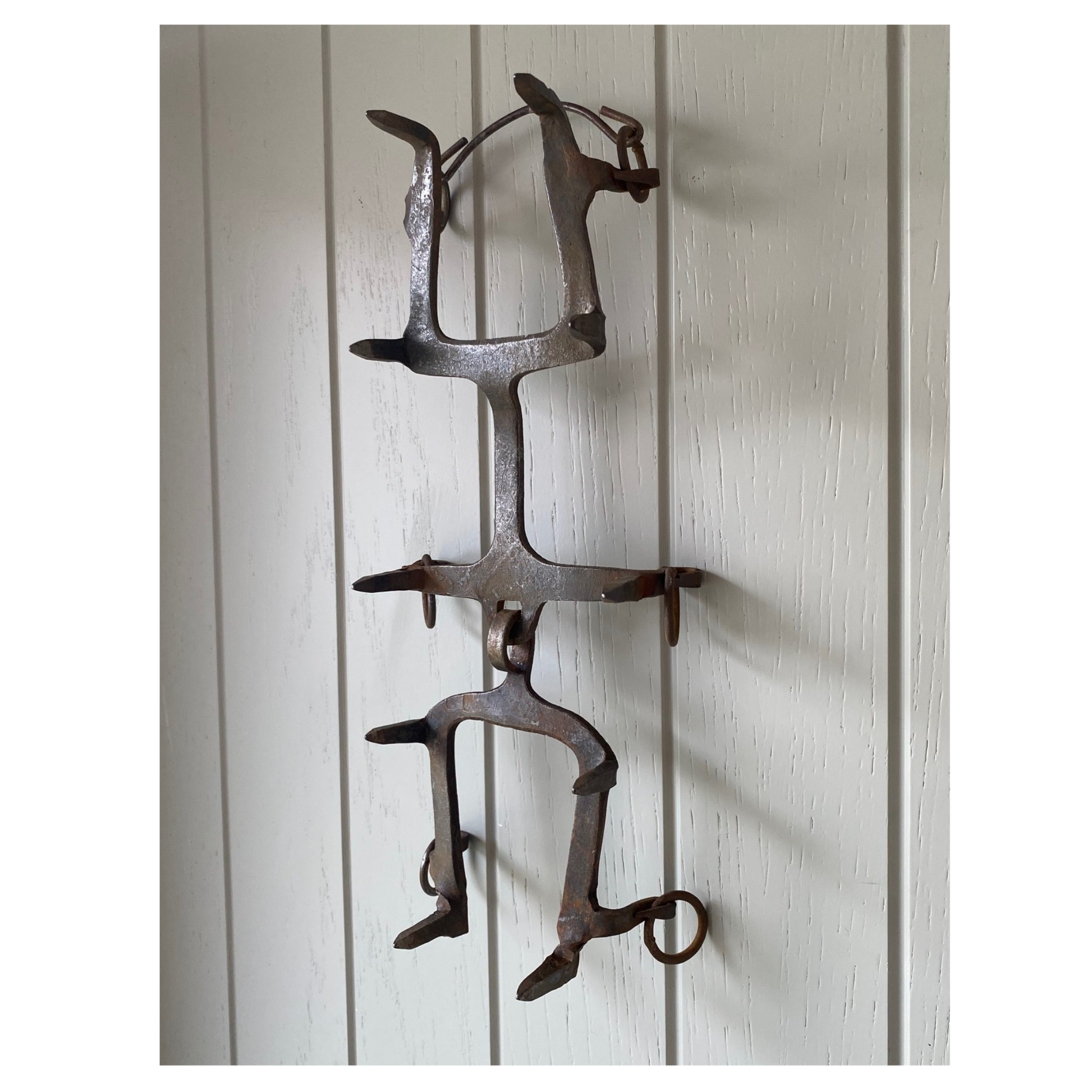 Pair of Vintage Mountaineering Crampons, heavy metal with makers mark